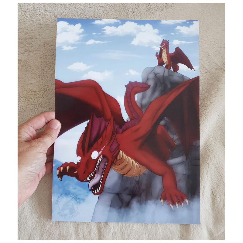 Illustration A4 Dragon - Learn to Fly