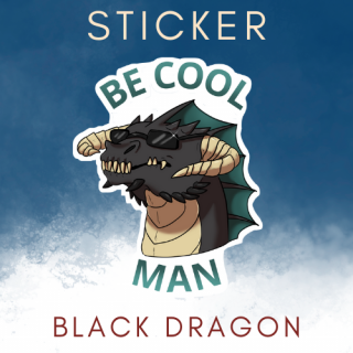 Sticker Dragon -  "Black Dragon"