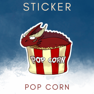 Sticker Dragon -  "Pop Corn"