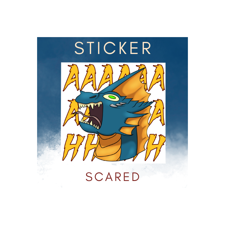 Sticker Dragon -  "Scared"