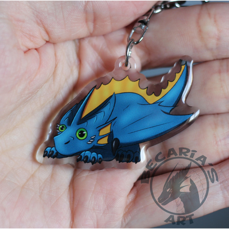 Little Blue Dragon Keychain