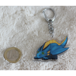 Porte-clé petit dragon bleu