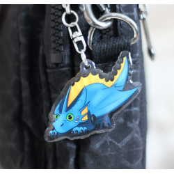 Porte-clé petit dragon bleu