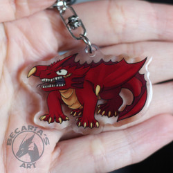 Little Red Dragon Keychain