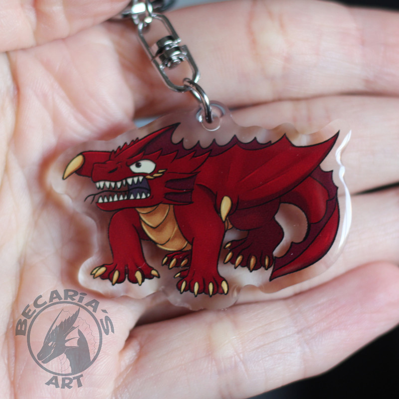 Little Red Dragon Keychain