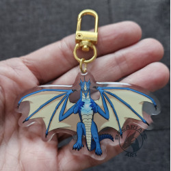 Porte-clé dragon bleu