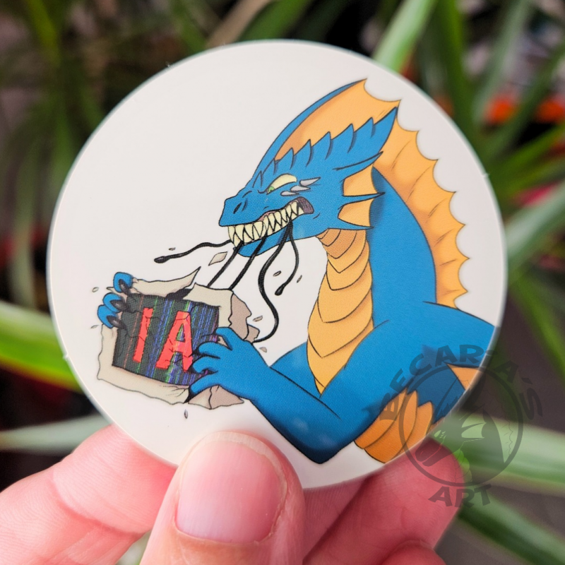 Sticker Dragon "No AI"