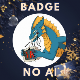 Badge Dragon "No AI"