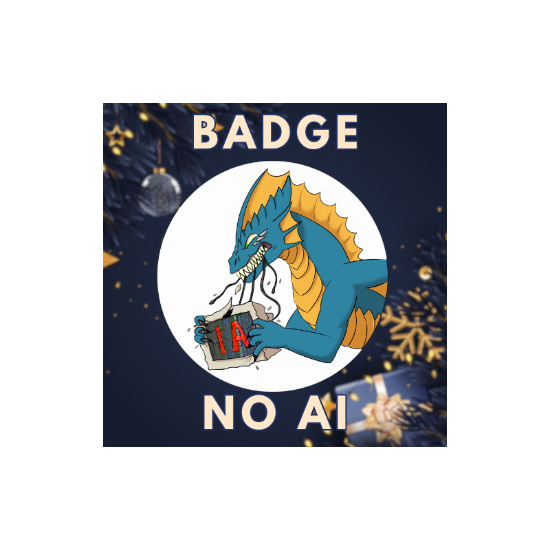 Badge Dragon "No AI"