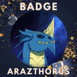 Badge dragon bleu donjons et dragons