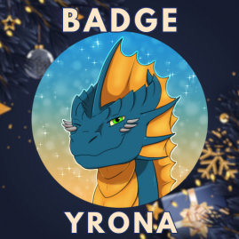 Badge dragon bleu