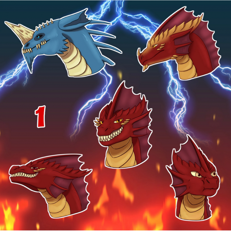 Page stickers dragons