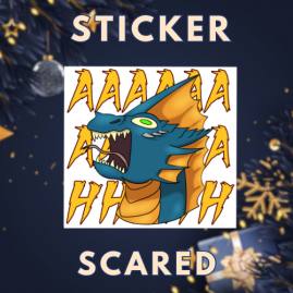 Sticker Vinyle Dragon -  "Scared"