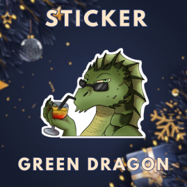 Sticker Dragon -  "Green Dragon"