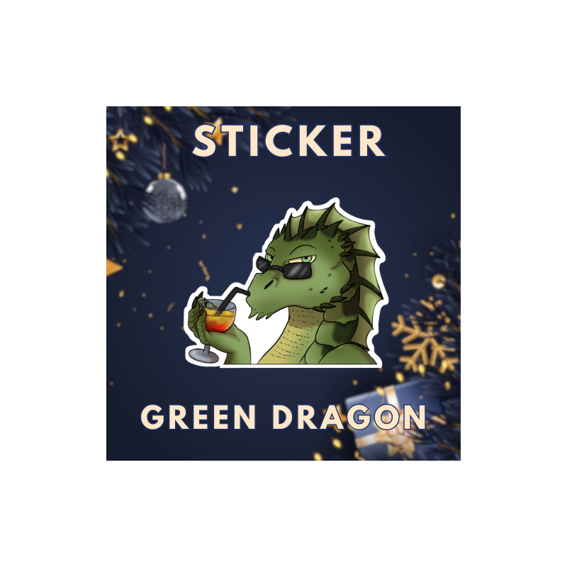 Sticker Dragon -  "Green Dragon"