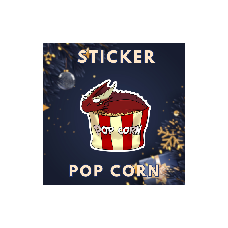 Sticker Dragon -  "Pop Corn"