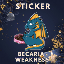 Sticker dragon gourmand et boite de chocolat