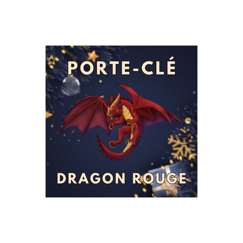 Porte-clé dragon rouge