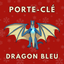 Porte-clé dragon bleu