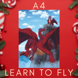 Illustration A4 Dragon - Learn to Fly