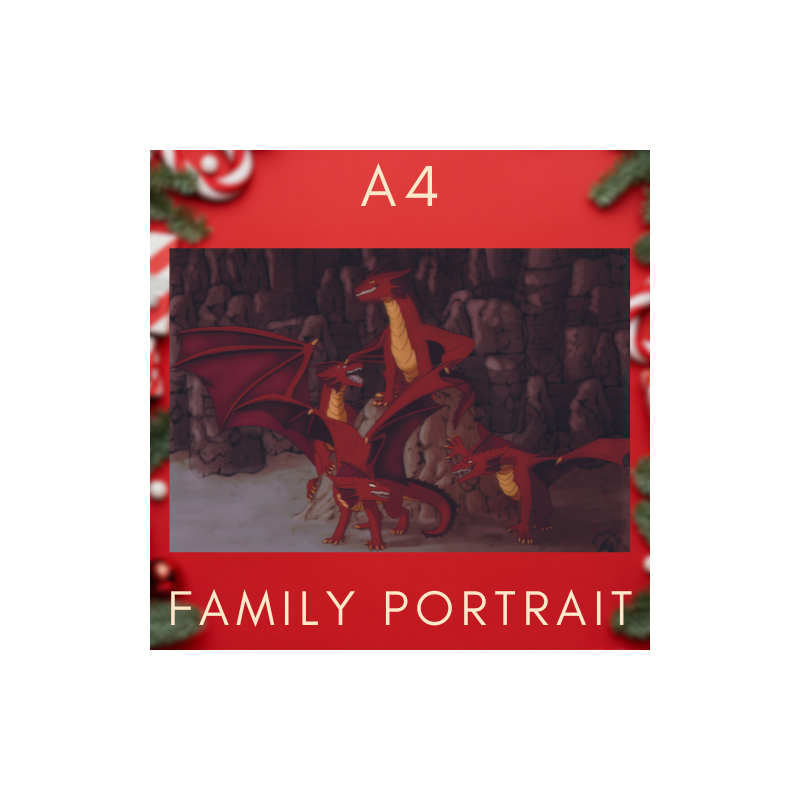 Illustration A4 Dragon - Family Portrait