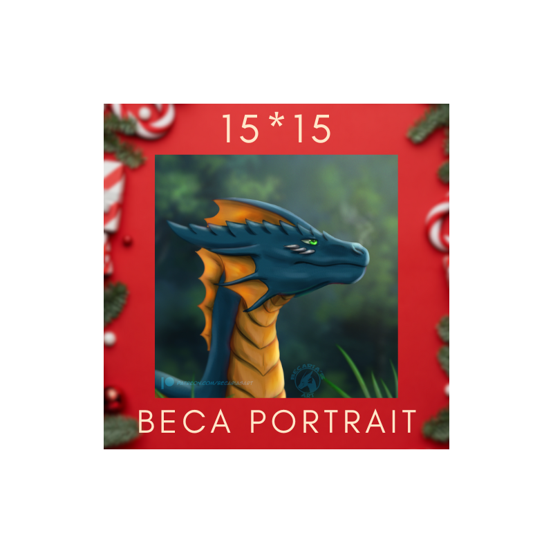 Realistic Dragon Square Print