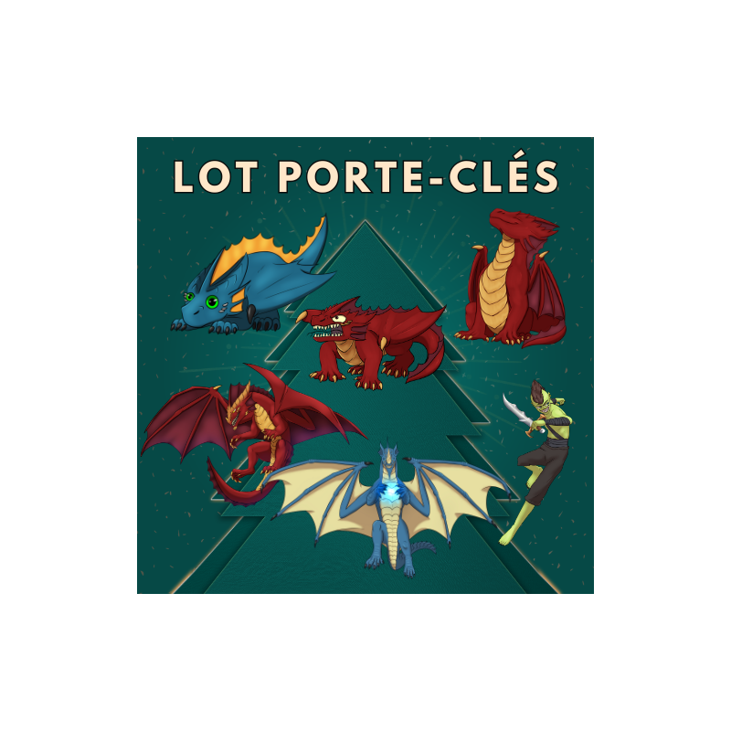 Lot Porte-clés Dragon