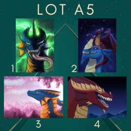 Lot Illustrations A5 Dragons