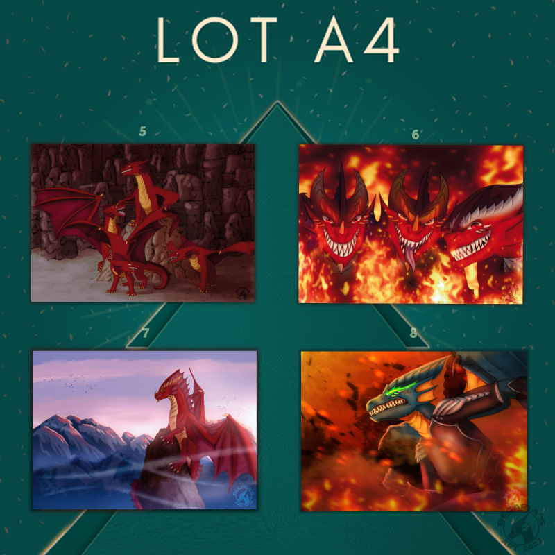 Lot Illustrations A4 Dragons