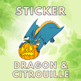 Sticker Dragon and Pumpkin