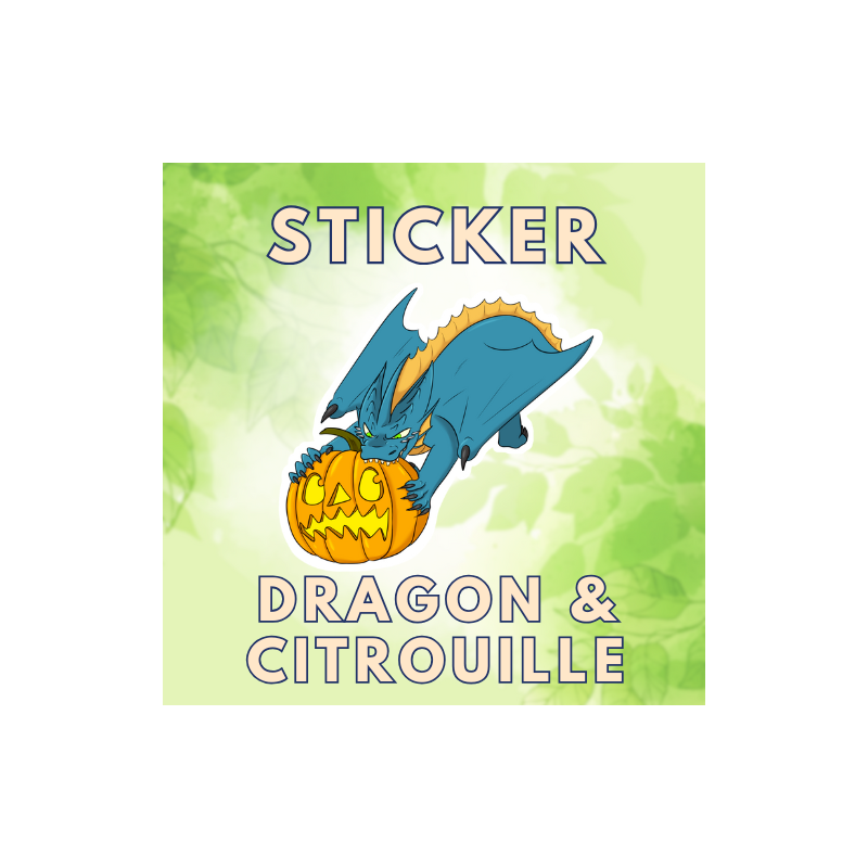 Sticker Dragon and Pumpkin