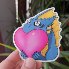 Sticker Coeur de Dragon