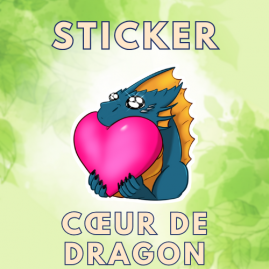 Sticker Coeur de Dragon