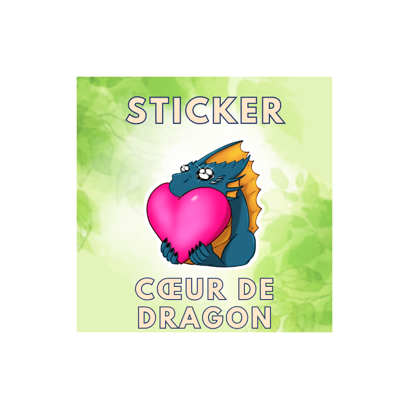 Sticker Coeur de Dragon