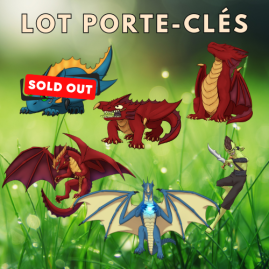 Set of dragon keychain