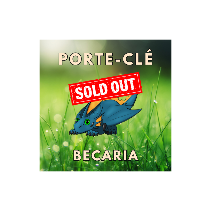 Porte-clé petit dragon bleu
