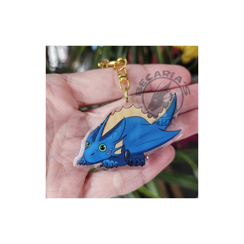 Little Blue Dragon Keychain