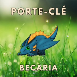 Porte-clé petit dragon bleu