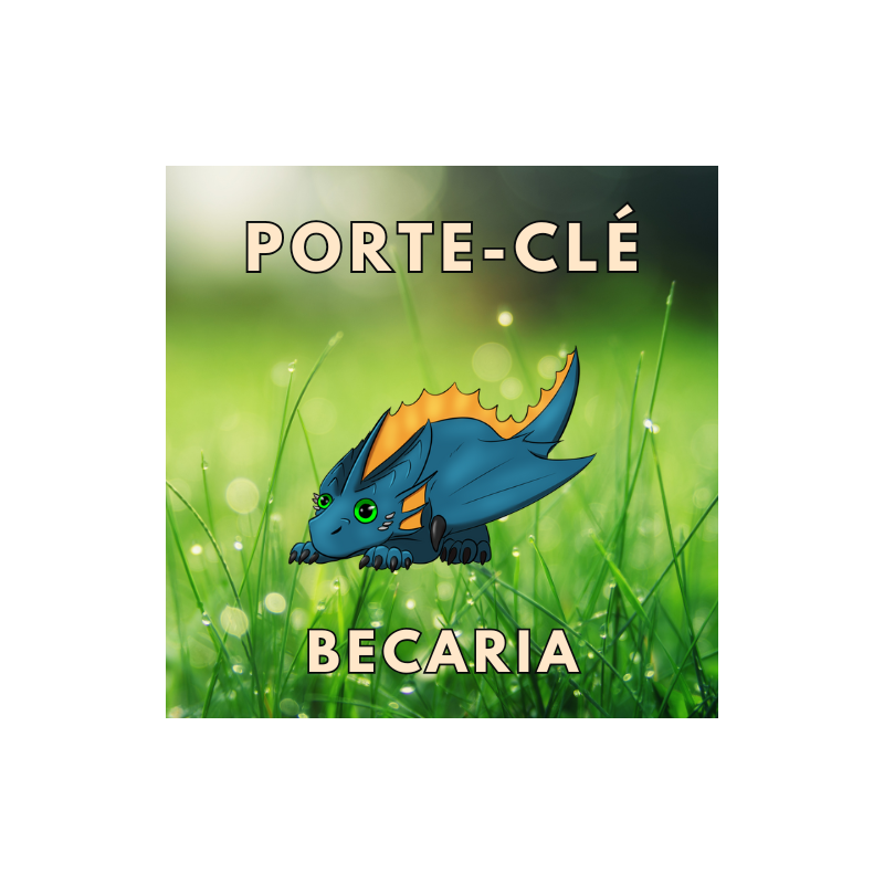 Porte-clé petit dragon bleu