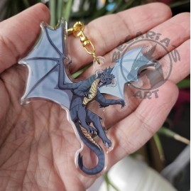 Porte-clé Dragon Noir