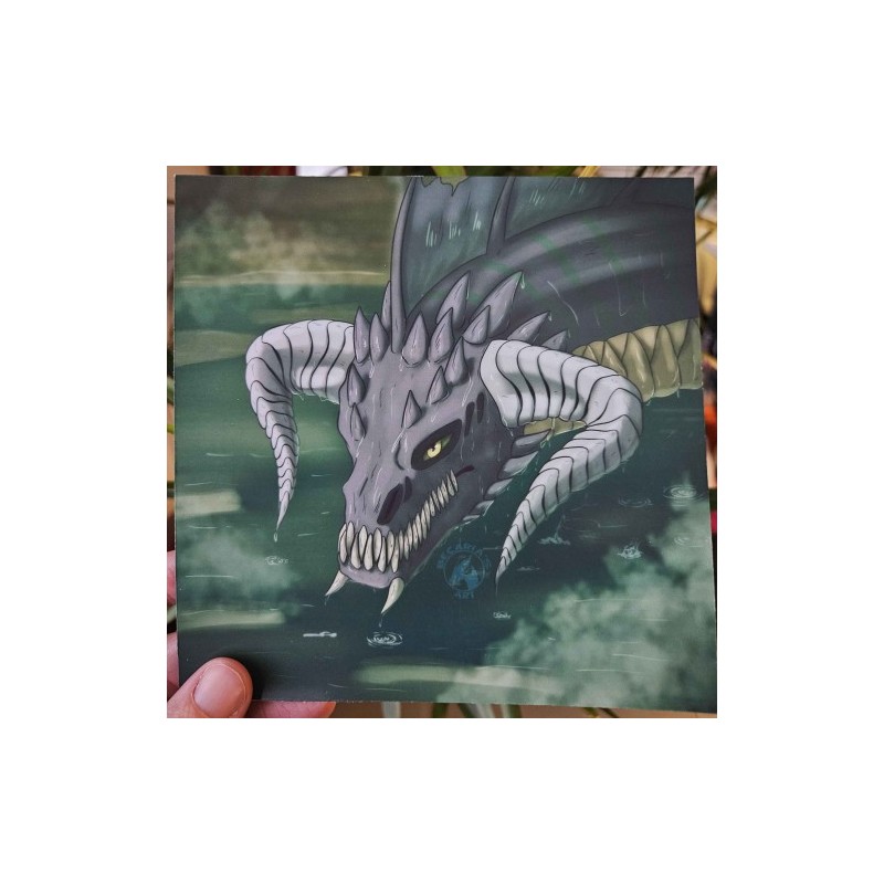 D&D Black Dragon Square Print