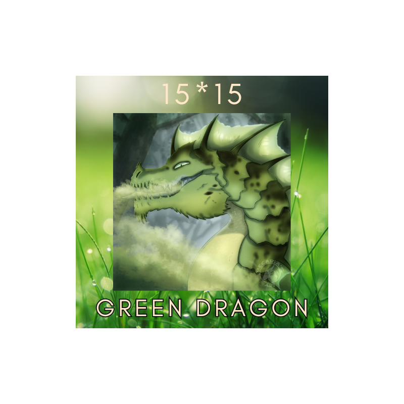 D&D Green Dragon Square Print