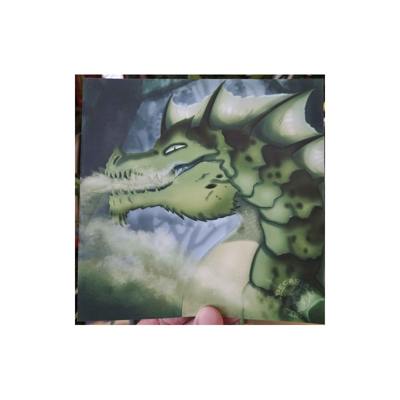 D&D Green Dragon Square Print