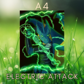 Illustration A4 Dragon Electric Attack