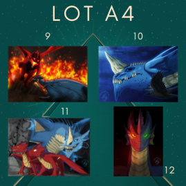 Lot Illustrations A4 Dragons