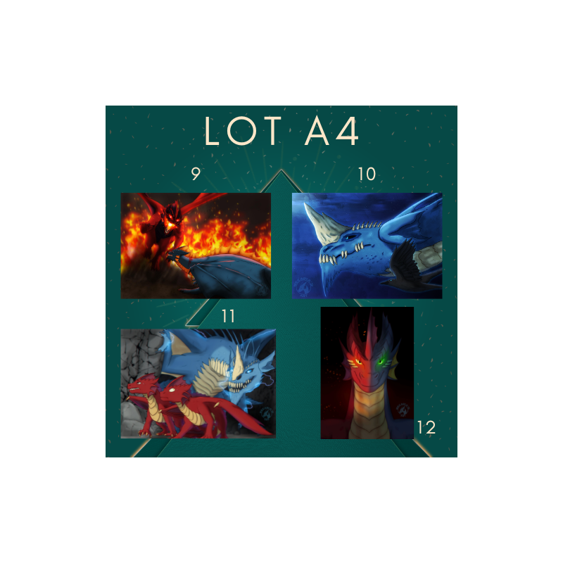 Set of Dragon A4 Prints