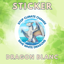 Sticker White Dragon