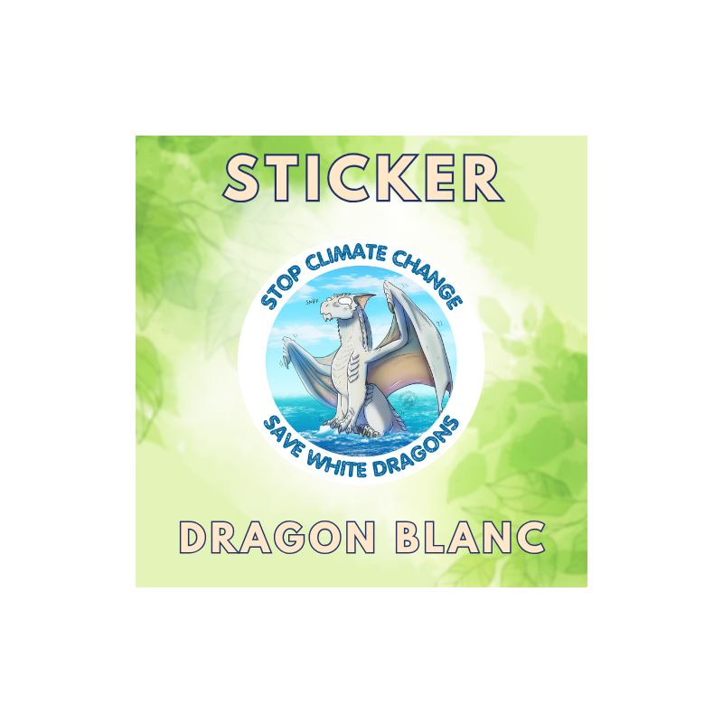 Sticker White Dragon