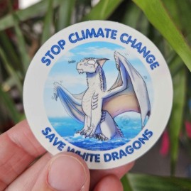 Sticker White Dragon