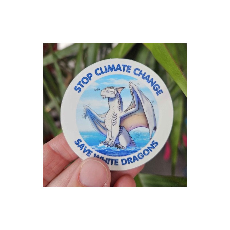 Sticker White Dragon